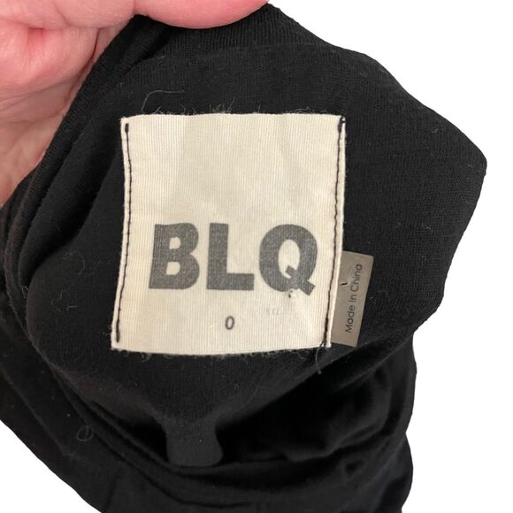 BLQ XS / Small Mock Neck Dress Black Sleeveless Bodycon Mini Revolve - Picture 2 of 10